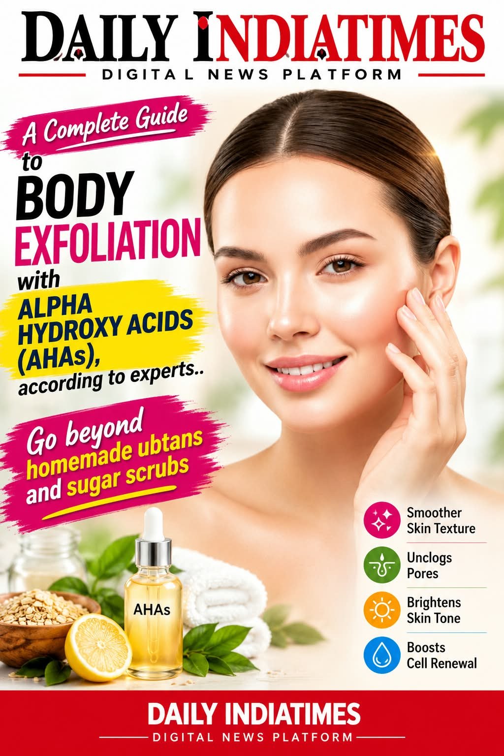 A complete guide to body exfoliation with alpha hydroxy acids (AHAs), according to experts
